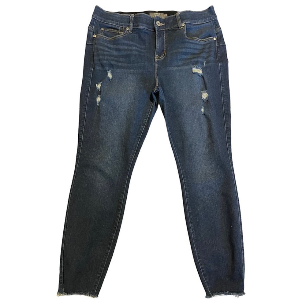 TORRID Feel the Fit Bombshell Skinny Distressed Jeans Stretch Tummy Panel 18R